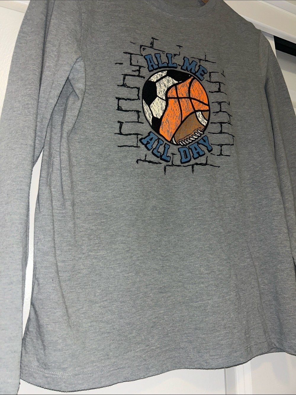 Cat & Jack Gray Long-Sleeve Tee with Sports Ball Graphic - Picture 3 of 4